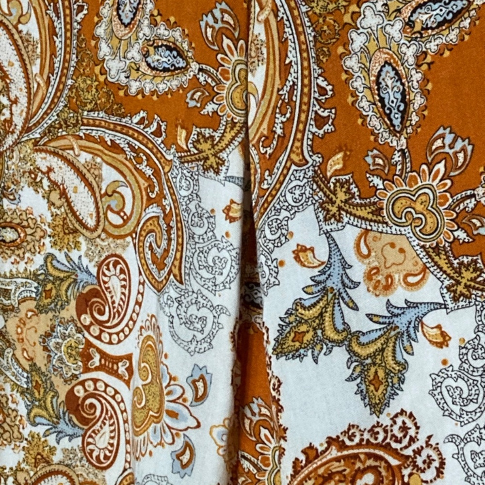 BoHo tie waist wide leg beach pants sz L - Picture 5 of 7